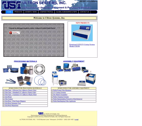 Ultron-Systems Homepage 1440px