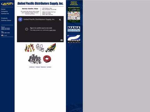 United-Pacific-Distributors Homepage 1440px