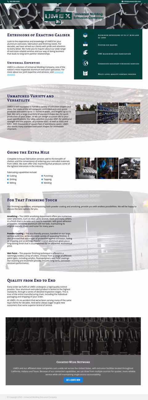 Universal-Molding-Company Homepage 1440px