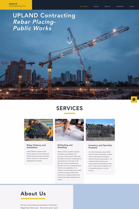 Upland-Contracting Homepage 1440px