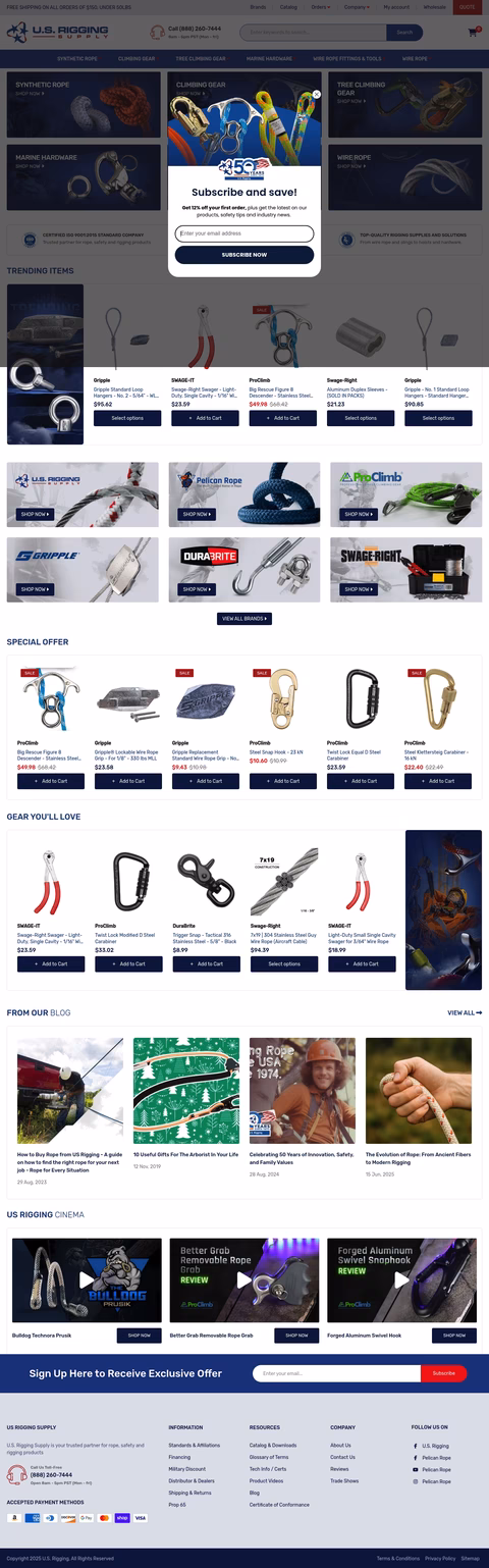 Us-Rigging-Supply Homepage 1440px