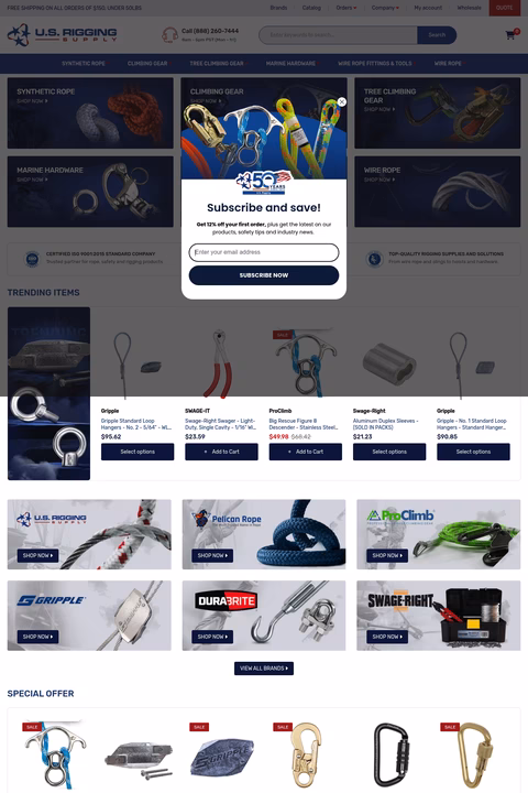 Us-Rigging-Supply Homepage 1440px