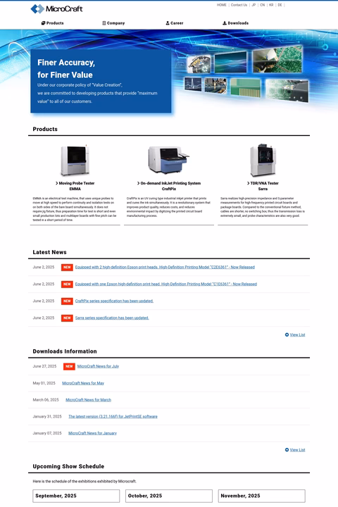 Usa-Microcraft Homepage 1440px