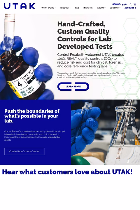 Utak-Laboratories Homepage 1440px