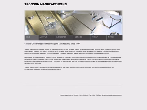 Tronson-Manufacturing Homepage 1440px