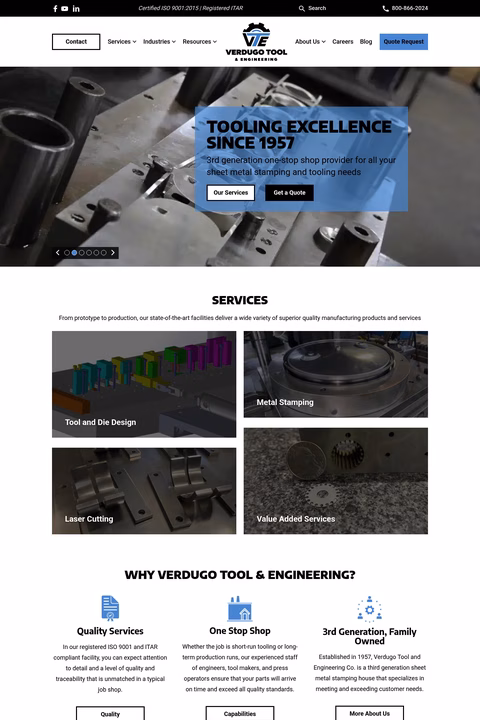 Verdugo-Tool-Engineering Homepage 1440px