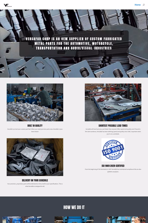 Versafab-Corporation Homepage 1440px