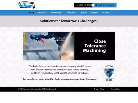 Vertechs-Enterprises Homepage 1440px