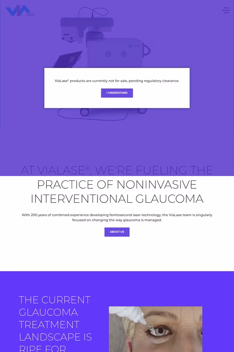 Vialase Homepage 1440px