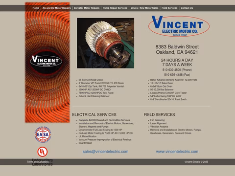 Vincent-Electric-Company Homepage 1440px