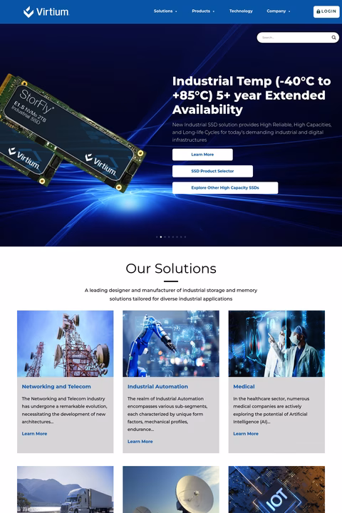 Virtium Homepage 1440px