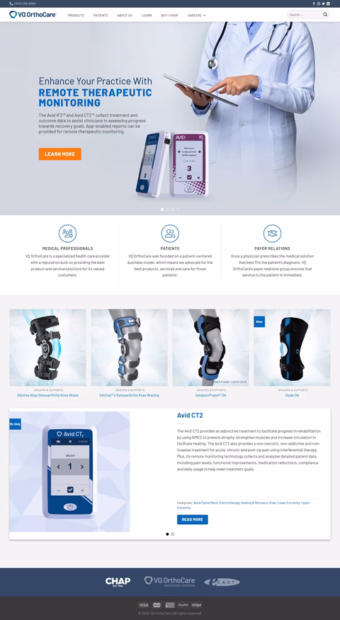 Vq-Orthopedic-Care Homepage 1440px