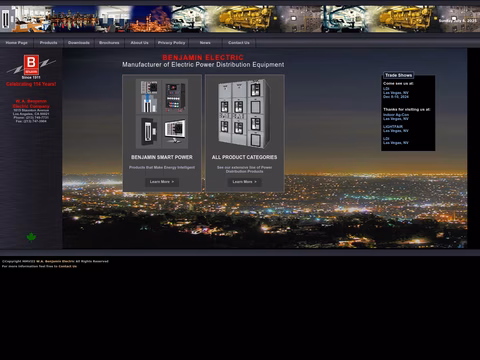W-A-Benjamin-Electric-Company Homepage 1440px