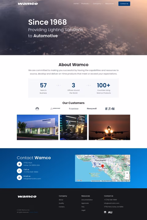 Wamco-Inc Homepage 1440px