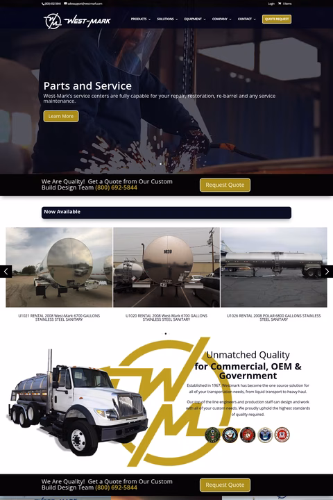 West-Mark Homepage 1440px