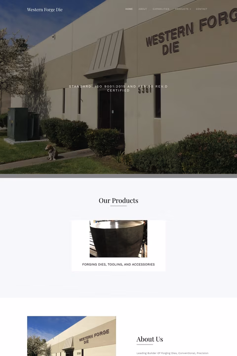 Western-Forge-Die-Corporation Homepage 1440px