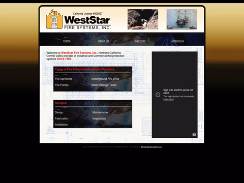 Weststar-Fire-Systems Homepage 1440px