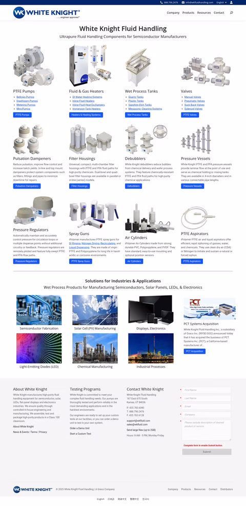 White-Knight-Fluid-Handling Homepage 1440px