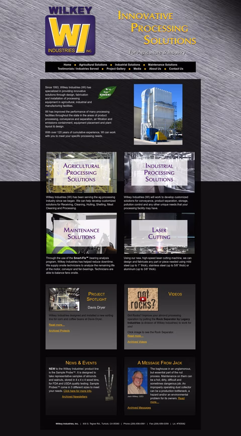 Wilkey-Industries Homepage 1440px