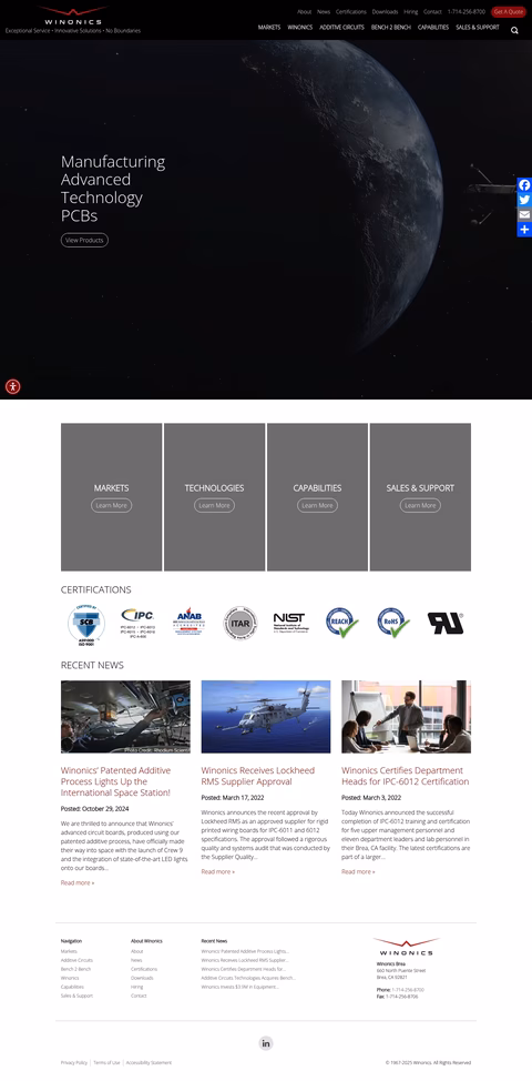 Winonics-Inc Homepage 1440px