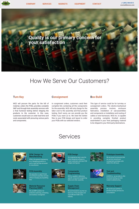 World-Class-Electronics Homepage 1440px
