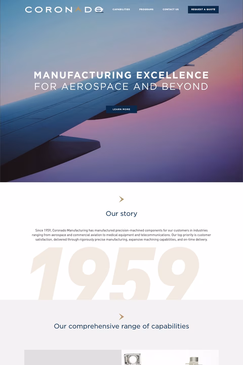 Coronado-Manufacturing Homepage 1440px