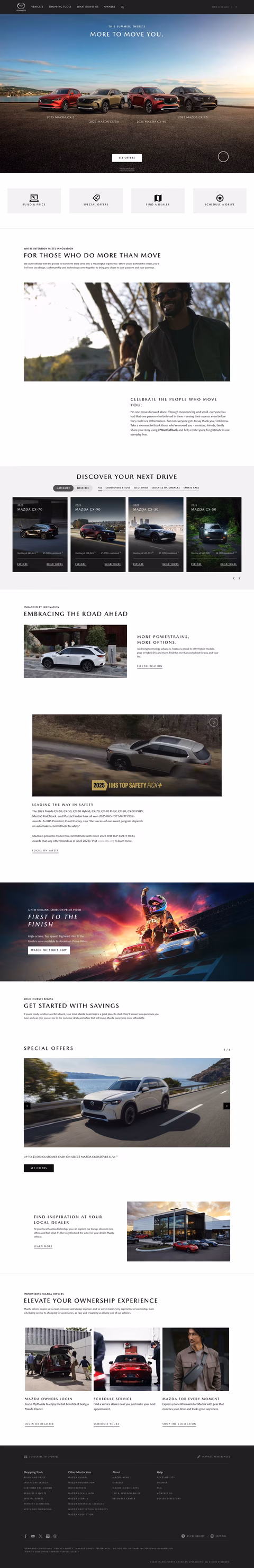 Mazda-Motor-Of-America Homepage 1440px