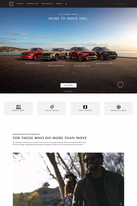 Mazda-Motor-Of-America Homepage 1440px