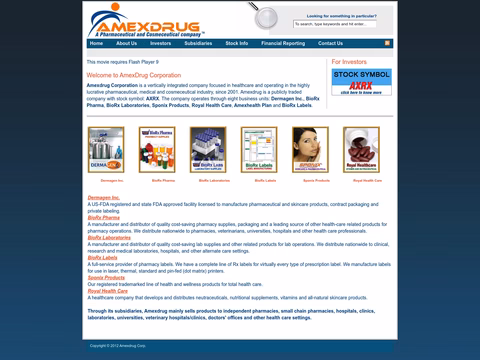 Amexdrug-Corporation Homepage 1440px