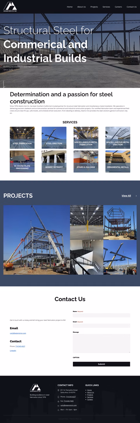 Adams-Iron-Company Homepage 1440px