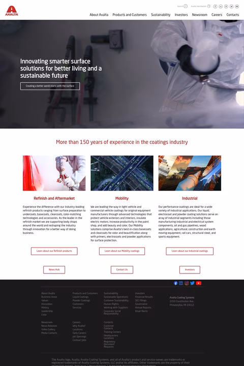 Axalta-Coating-Systems Homepage 1440px