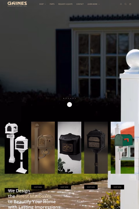 Gaines-Manufacturing Homepage 1440px