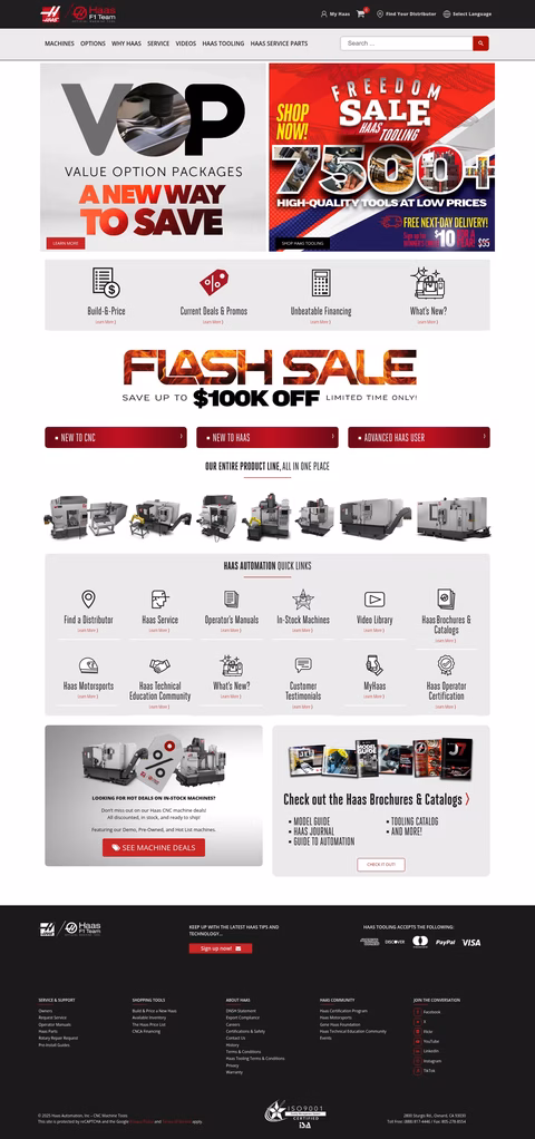 Haas-Automation Homepage 1440px