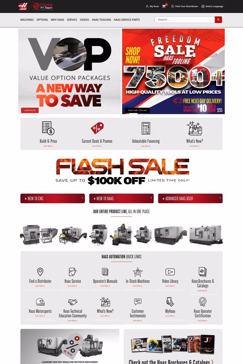 Haas-Automation Homepage 1440px