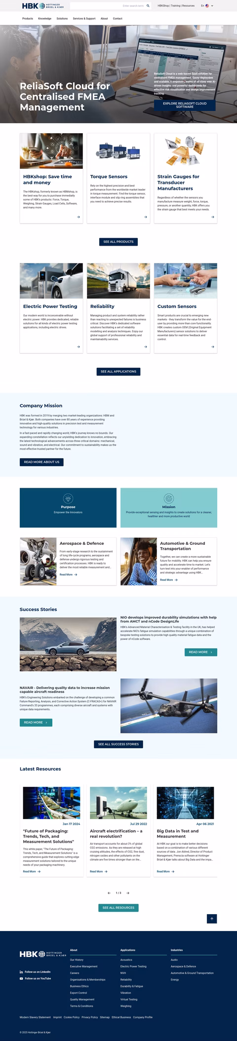 Hottinger-Brüel-Kjær Homepage 1440px