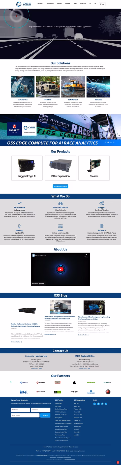 One-Stop-Systems Homepage 1440px