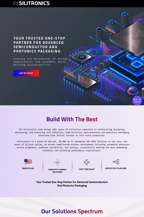 Silitronics Homepage 1440px