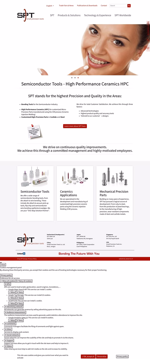 Small-Precision-Tools Homepage 1440px