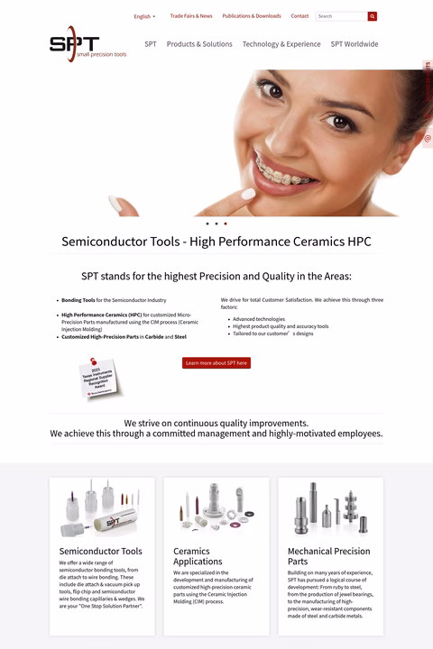 Small-Precision-Tools Homepage 1440px