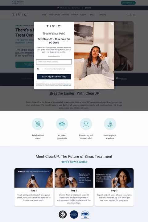 Tivic-Health-Systems Homepage 1440px