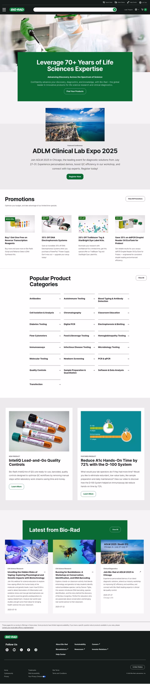 Bio-Rad-Laboratories Homepage 1440px