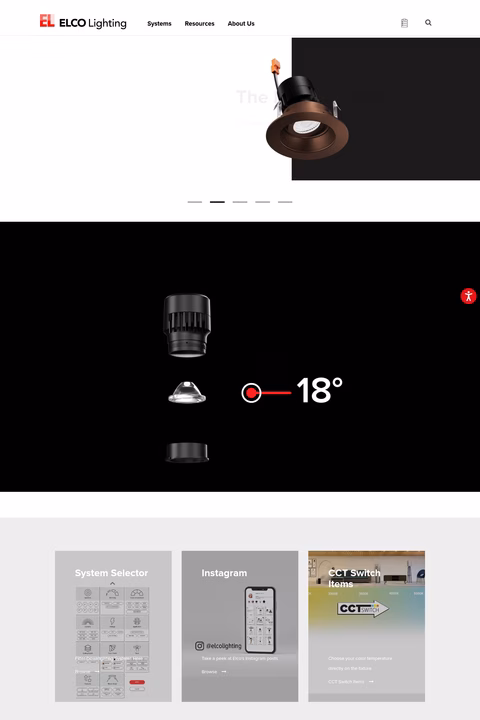 Elco-Lighting Homepage 1440px