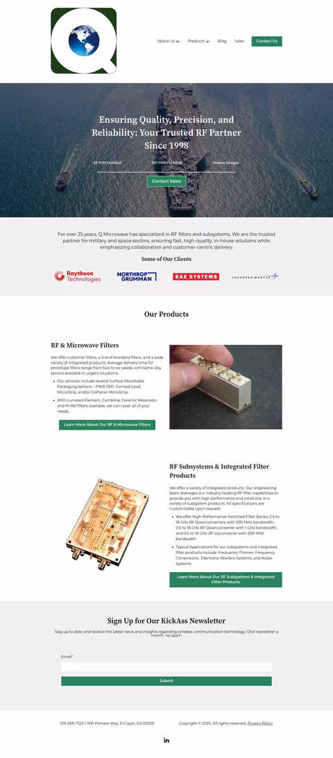 Q-Microwave Homepage 1440px