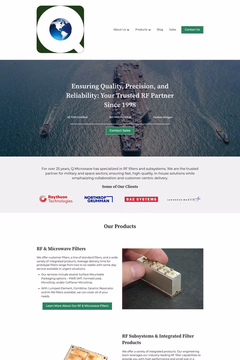 Q-Microwave Homepage 1440px