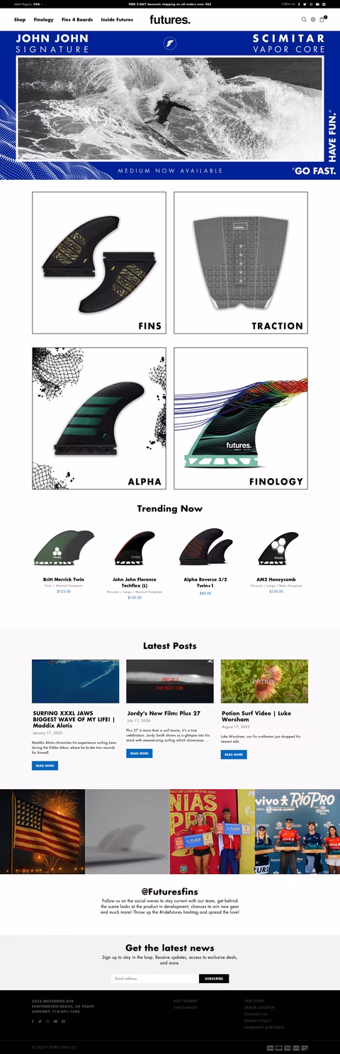 Future-Fins Homepage 1440px