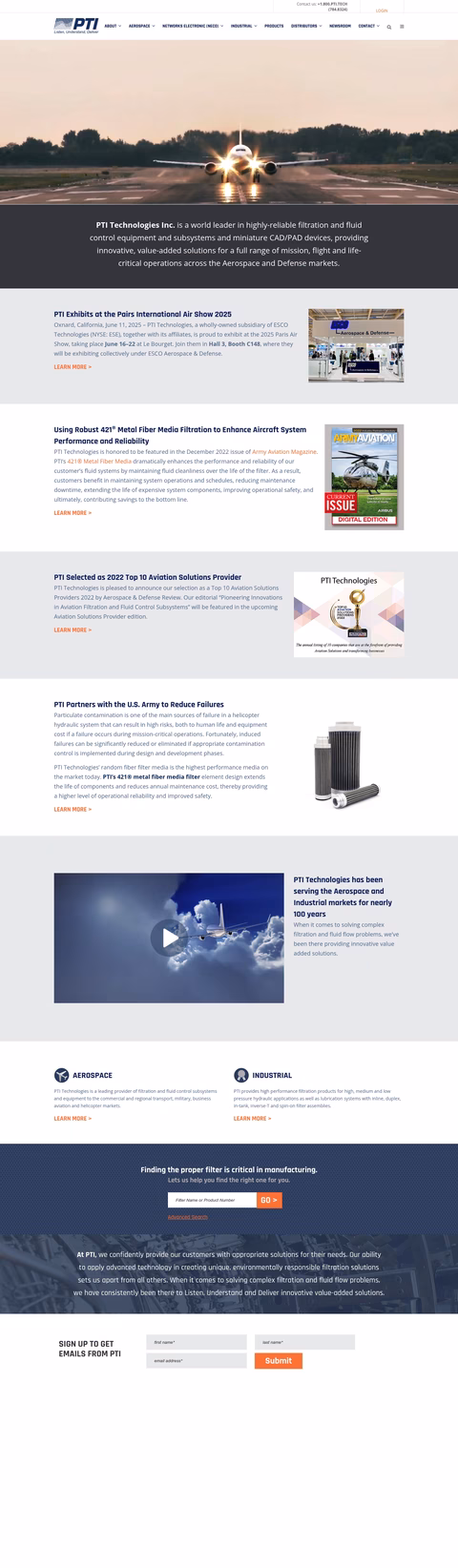 Pti-Technologies Homepage 1440px