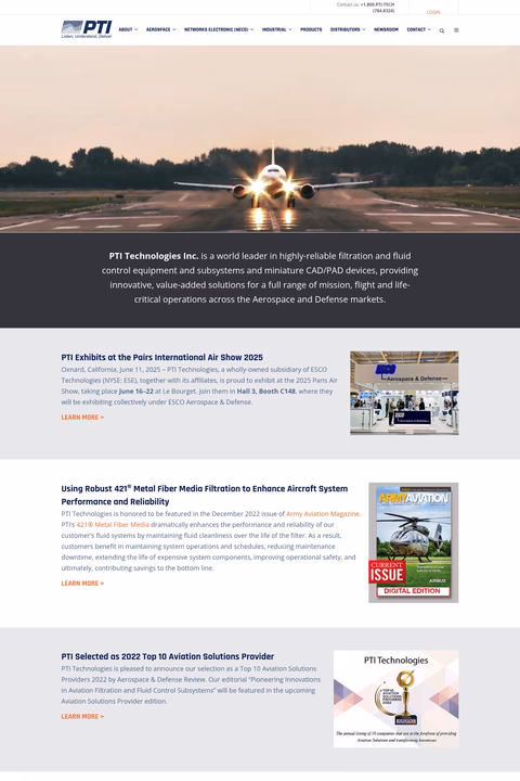 Pti-Technologies Homepage 1440px