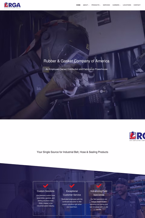Rubber-Gasket-Company-Of-America Homepage 1440px