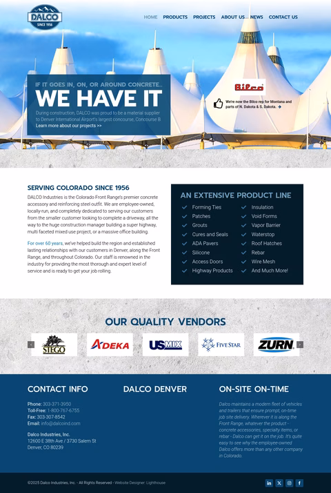 Dalco-Industries Homepage 1440px
