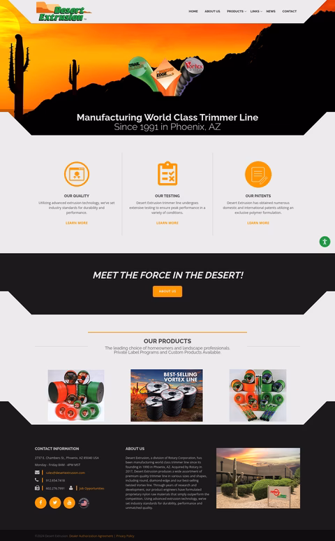 Desert-Extrusion Homepage 1440px